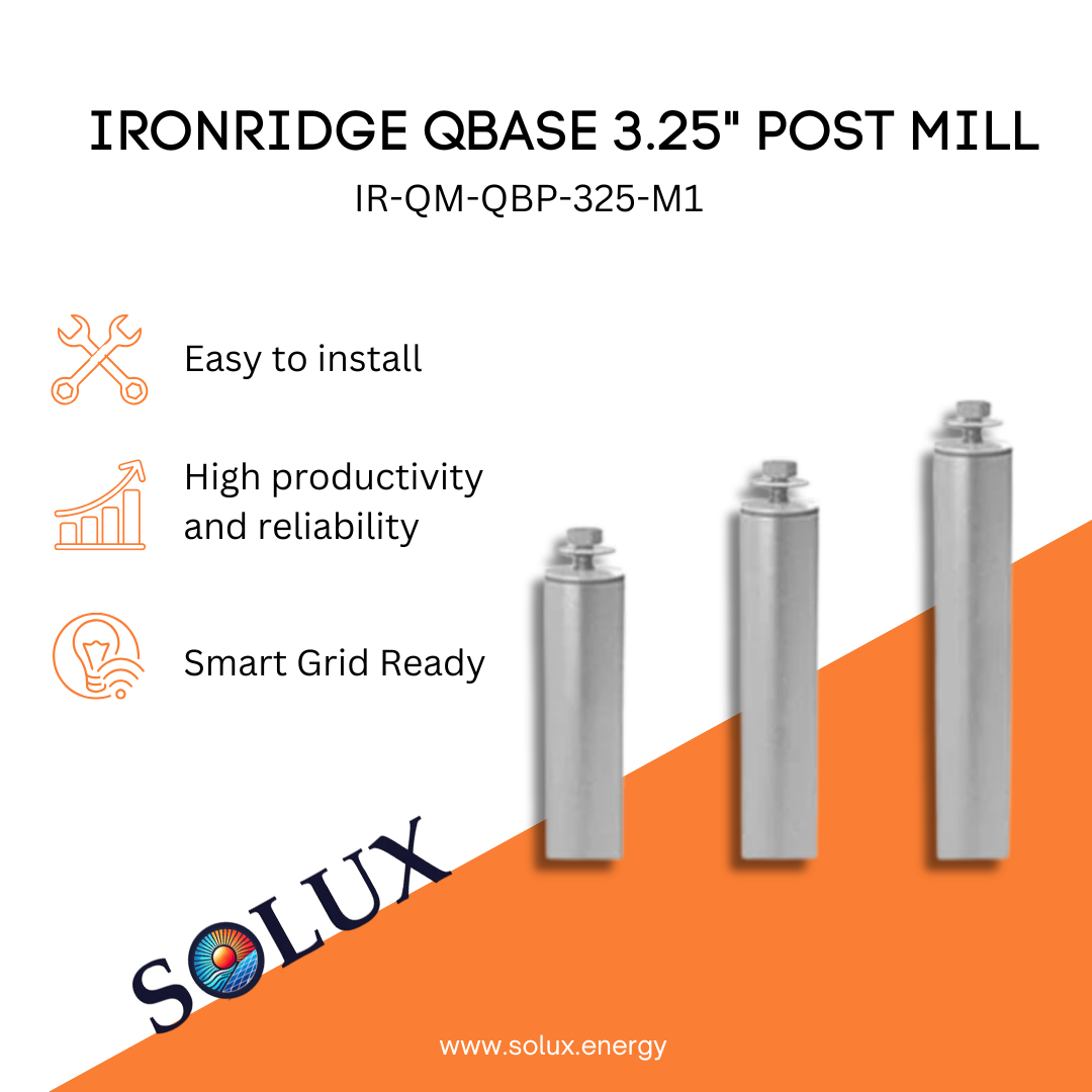 This is an image of Iron Ridge QBase Post to Rack 3.25" HW Mill